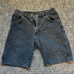 Faded Black Wrangler Jorts